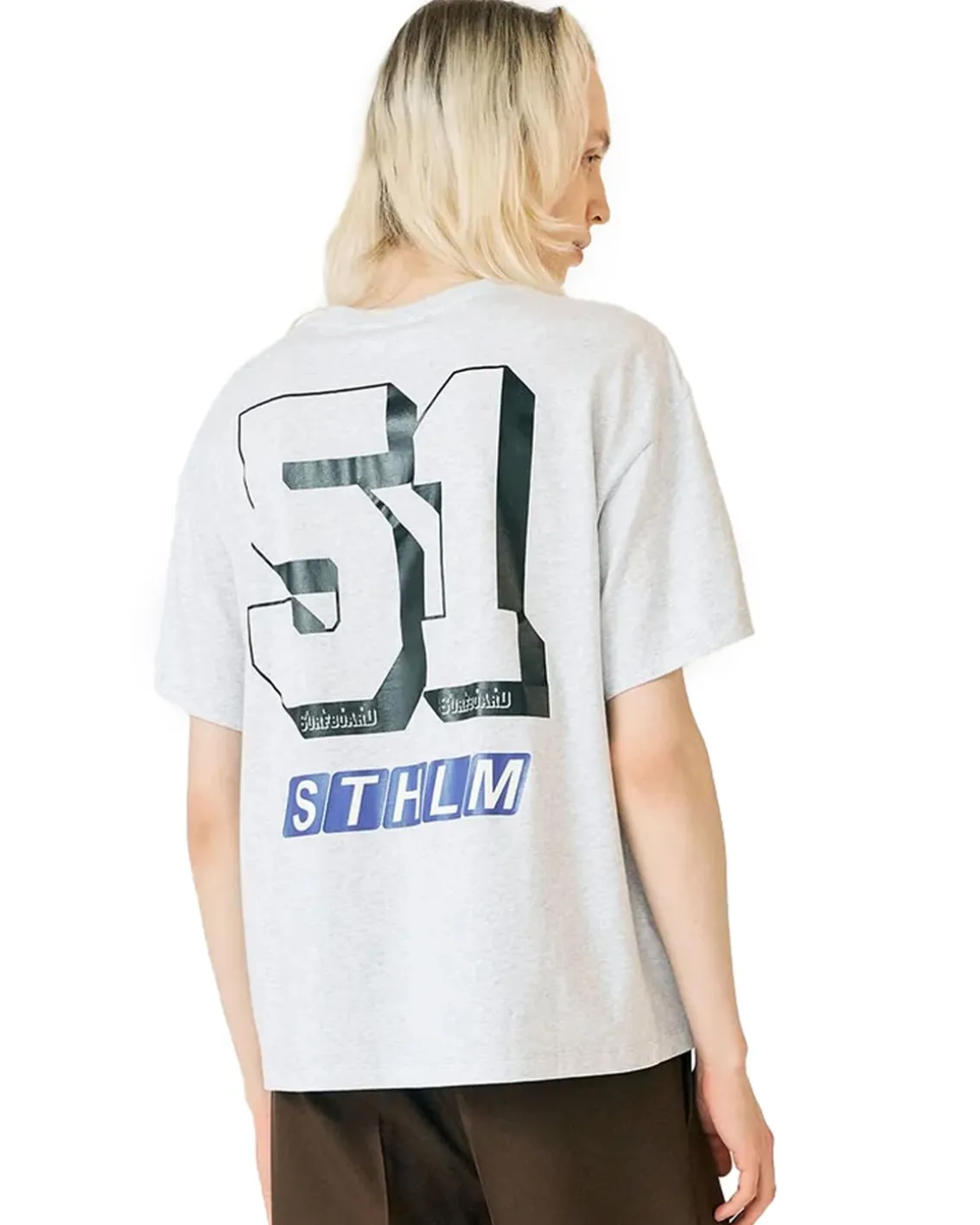 Stockholm Surfboard Club Box T-Shirt Sponsor Grey Melange