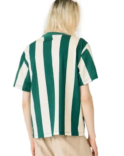 Stockholm Surfboard Club Box T-Shirt Stripe Green/White