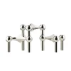 STOFF Nagel Candle Holder Set Of 3 Chrome