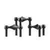 STOFF Nagel Candle Holder Set Of 3 Black