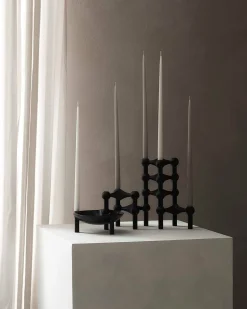 STOFF Nagel Candle Holder Black