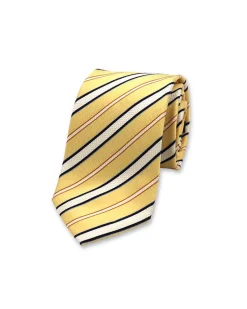 Stripe Silk Tie Dusty Yellow