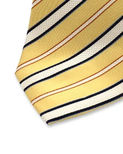 Stripe Silk Tie Dusty Yellow