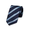 Stripe Silk Tie Navy/Light Blue