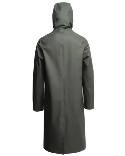 Stutterheim Stockholm Long Raincoat Green
