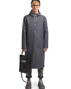 Stutterheim Stockholm Long Raincoat Charcoal