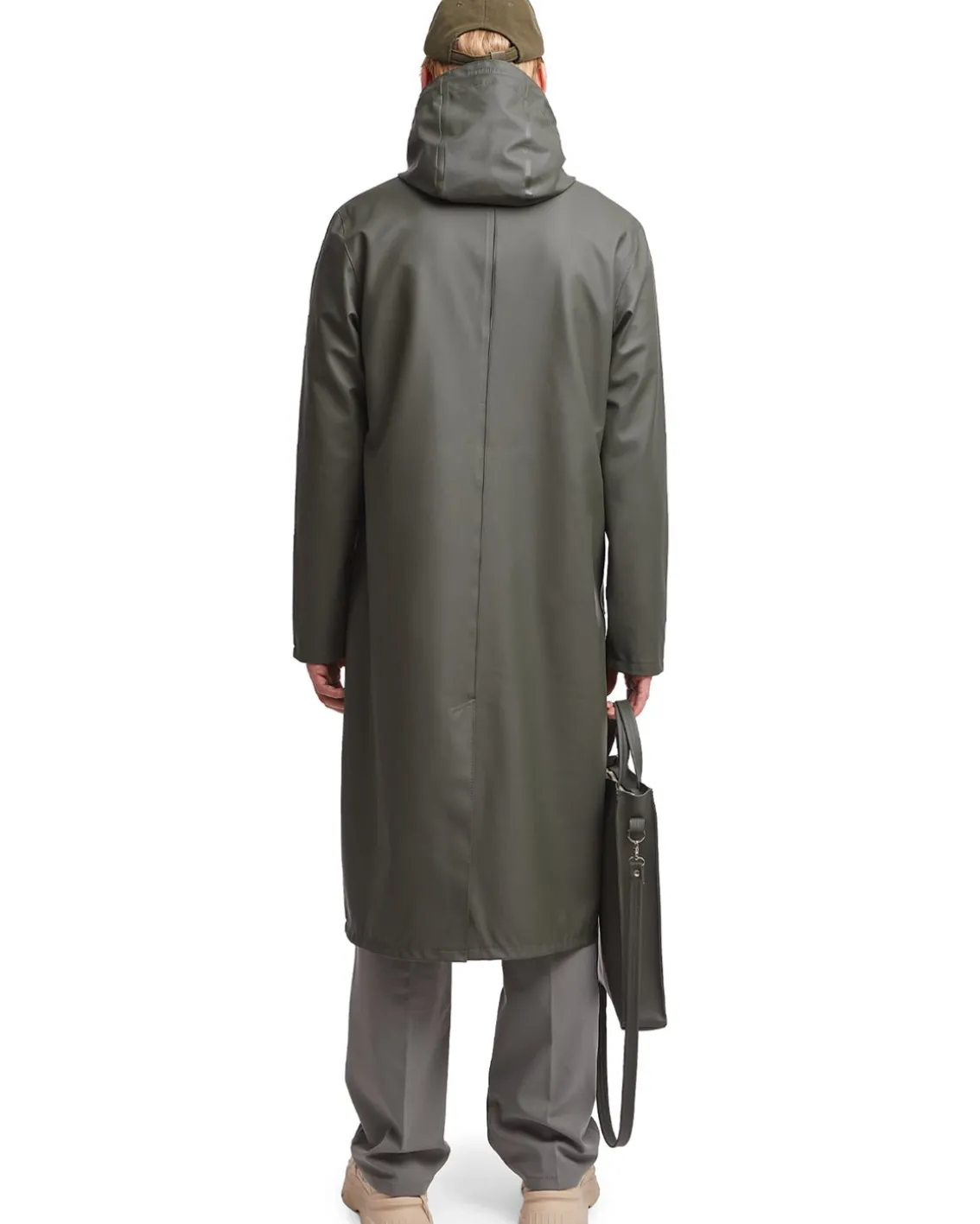 Stutterheim Stockholm Long Raincoat Green