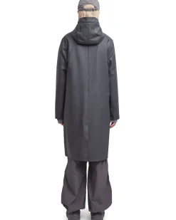 Stutterheim Stockholm Long Raincoat Charcoal