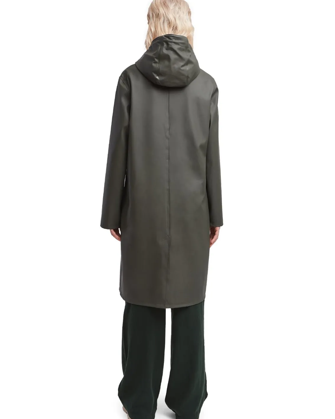 Stutterheim Stockholm Long Raincoat Green
