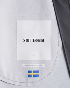 Stutterheim Stockholm Long Raincoat Charcoal