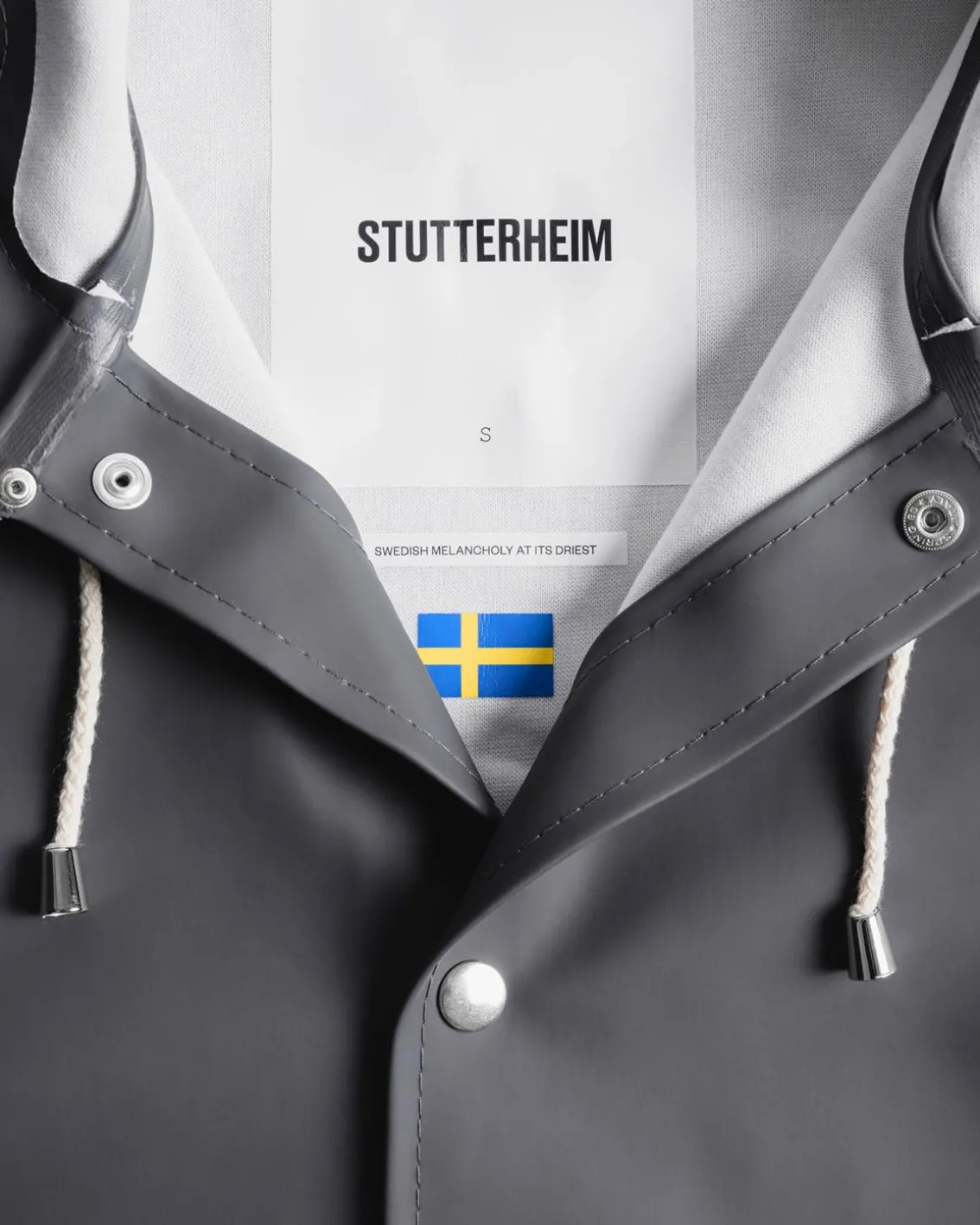 Stutterheim Stockholm Raincoat Charcoal