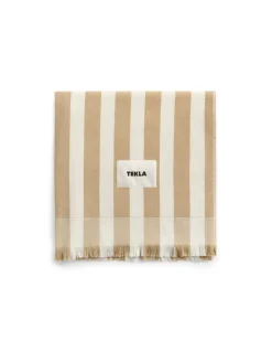 Tekla Beach Towel Almond Stripes