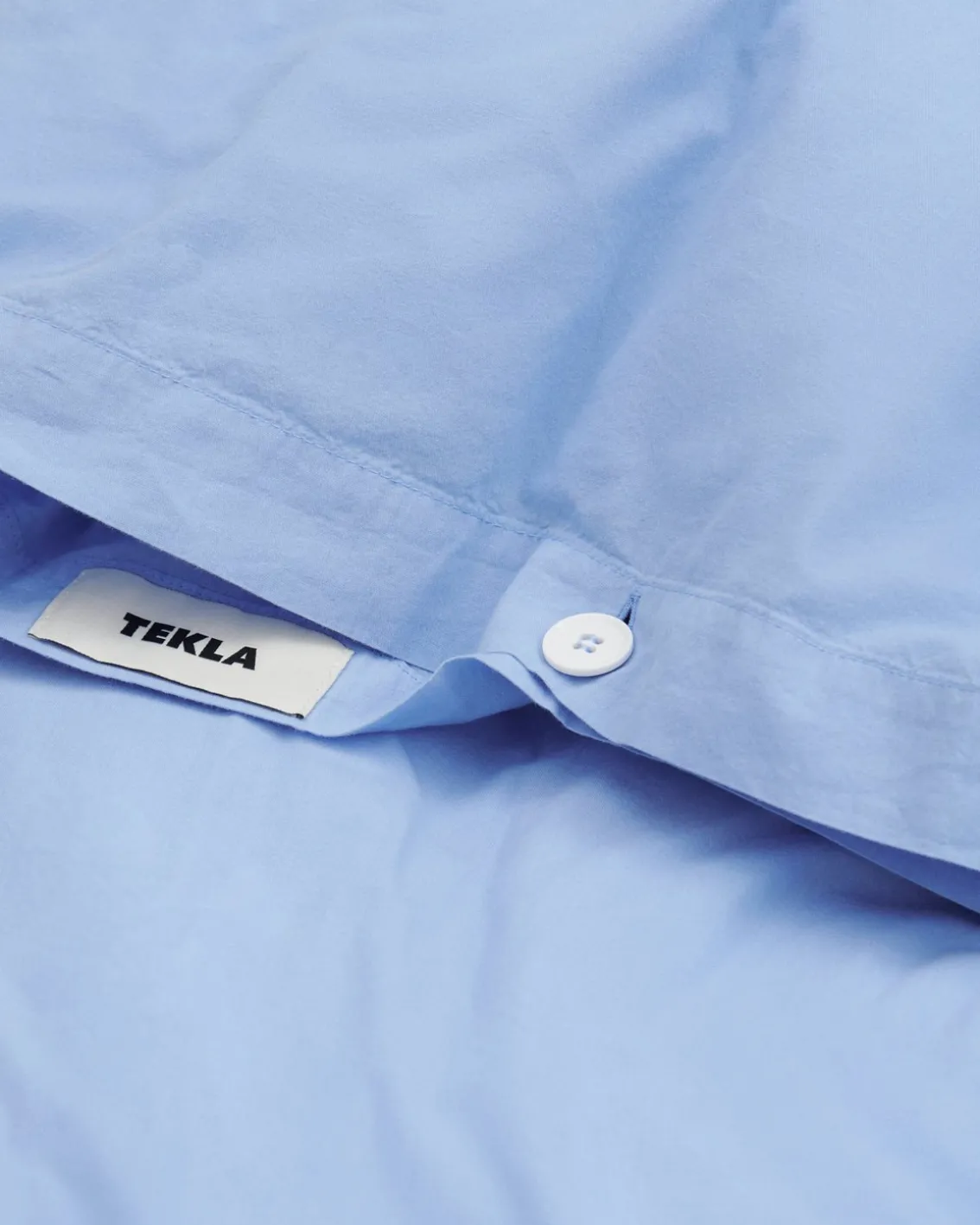 Tekla Percale Duvet Cover Island Blue