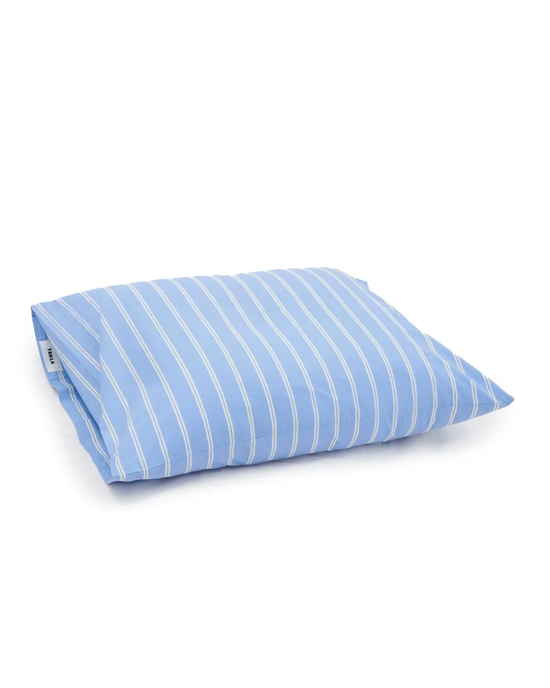 Tekla Percale Pillow Sham Island Blue Stripes