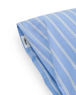 Tekla Percale Pillow Sham Island Blue Stripes