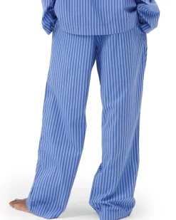 Tekla Poplin Pyjamas Pants Boro Stripes