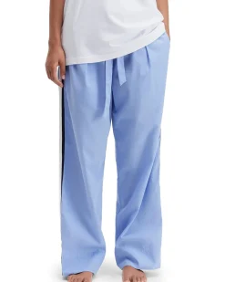 Tekla Poplin Pyjamas Pants Side Stripe Cornflower Blue