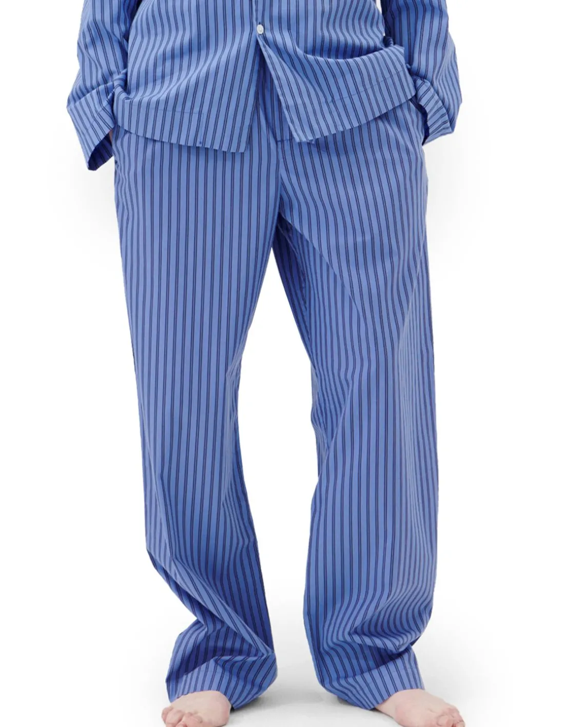 Tekla Poplin Pyjamas Pants Boro Stripes