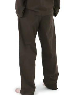 Tekla Poplin Pyjamas Pants Coffee