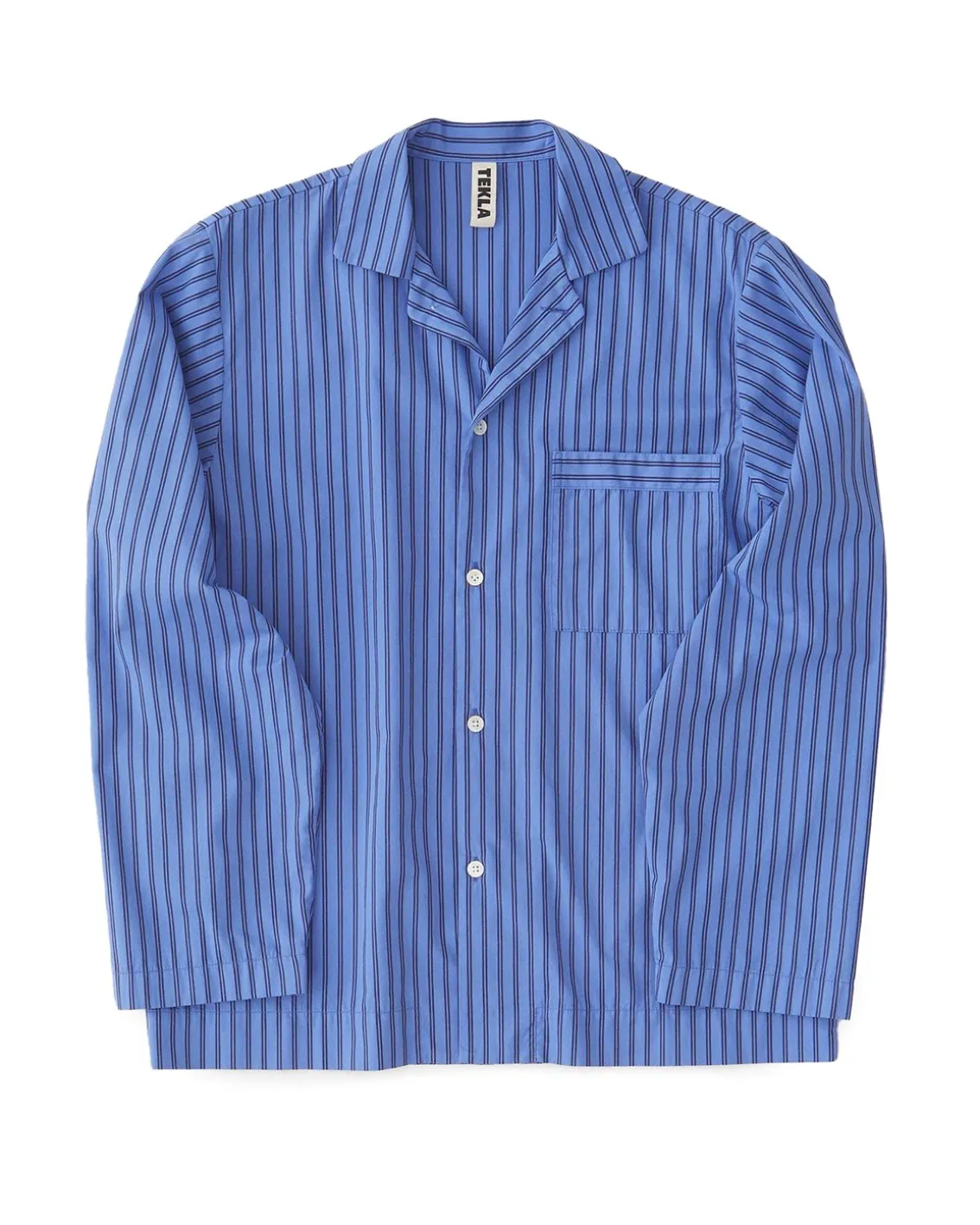 Tekla Poplin Pyjamas Shirt Boro Stripes