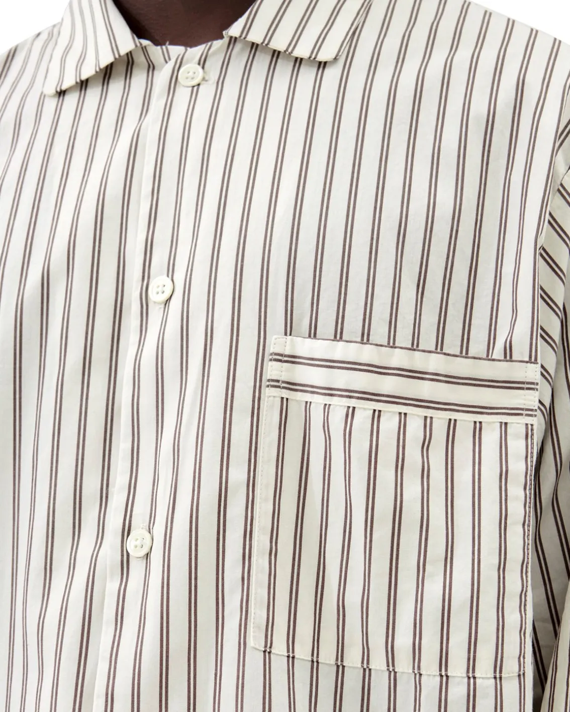 Tekla Poplin Pyjamas Shirt Hopper Stripes