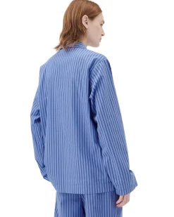 Tekla Poplin Pyjamas Shirt Boro Stripes