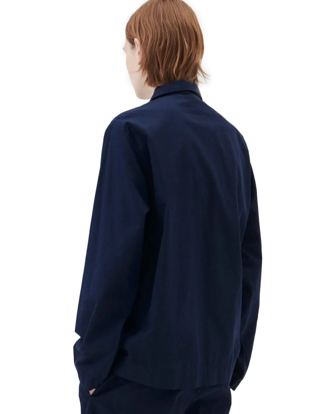 Tekla Poplin Pyjamas Shirt True Navy