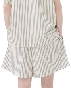 Tekla Poplin Pyjamas Shorts Hopper Stripes