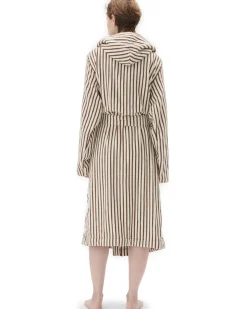 Tekla Terry Hooded Bathrobe Kodiak Stripes