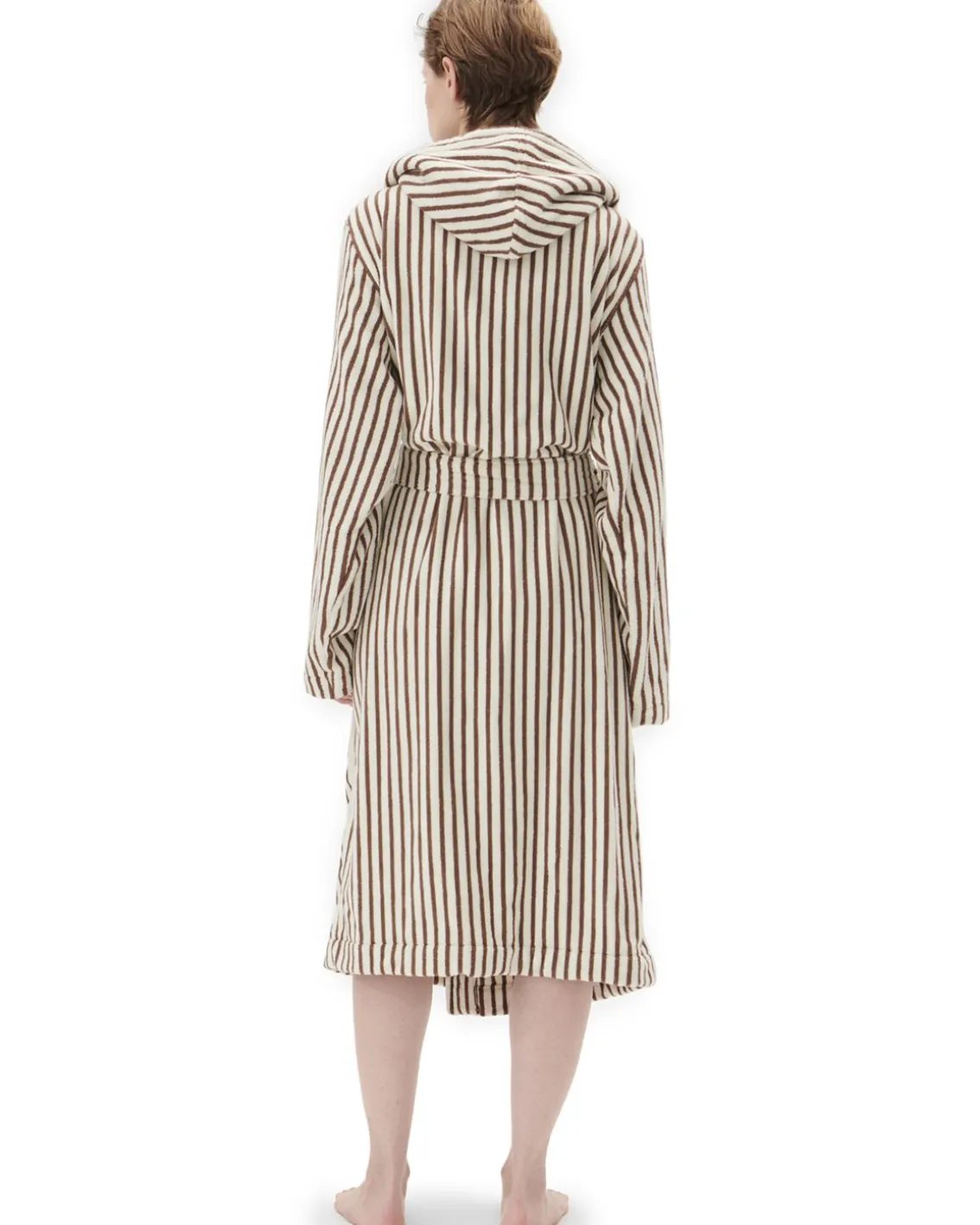 Tekla Terry Hooded Bathrobe Kodiak Stripes