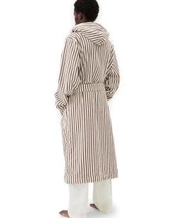 Tekla Terry Hooded Bathrobe Kodiak Stripes