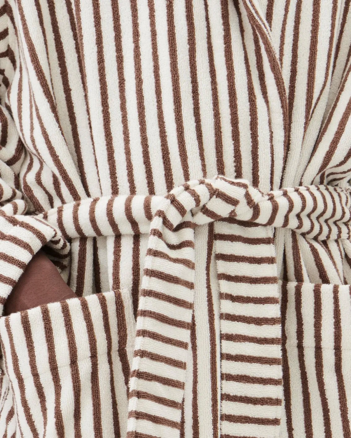 Tekla Terry Hooded Bathrobe Kodiak Stripes