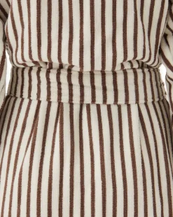 Tekla Terry Hooded Bathrobe Kodiak Stripes