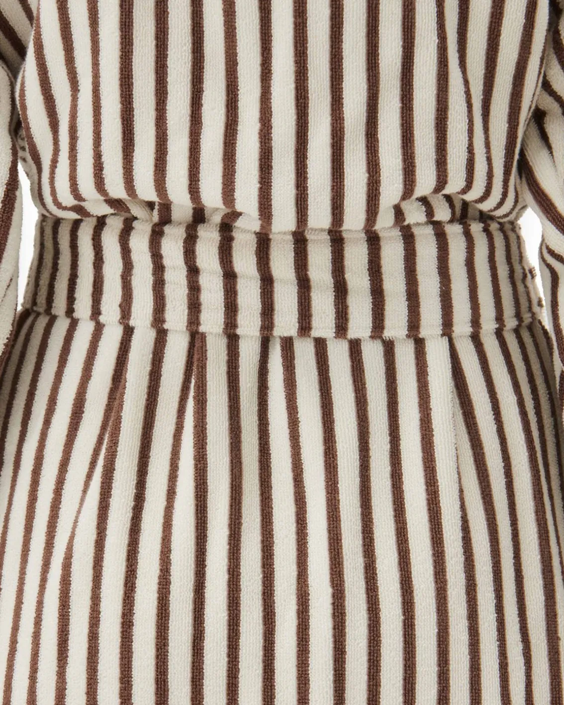 Tekla Terry Hooded Bathrobe Kodiak Stripes