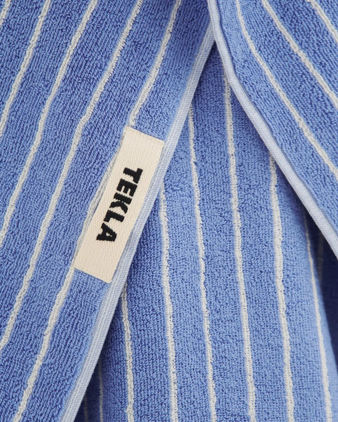 Tekla Terry Towel Clear Blue Stripes