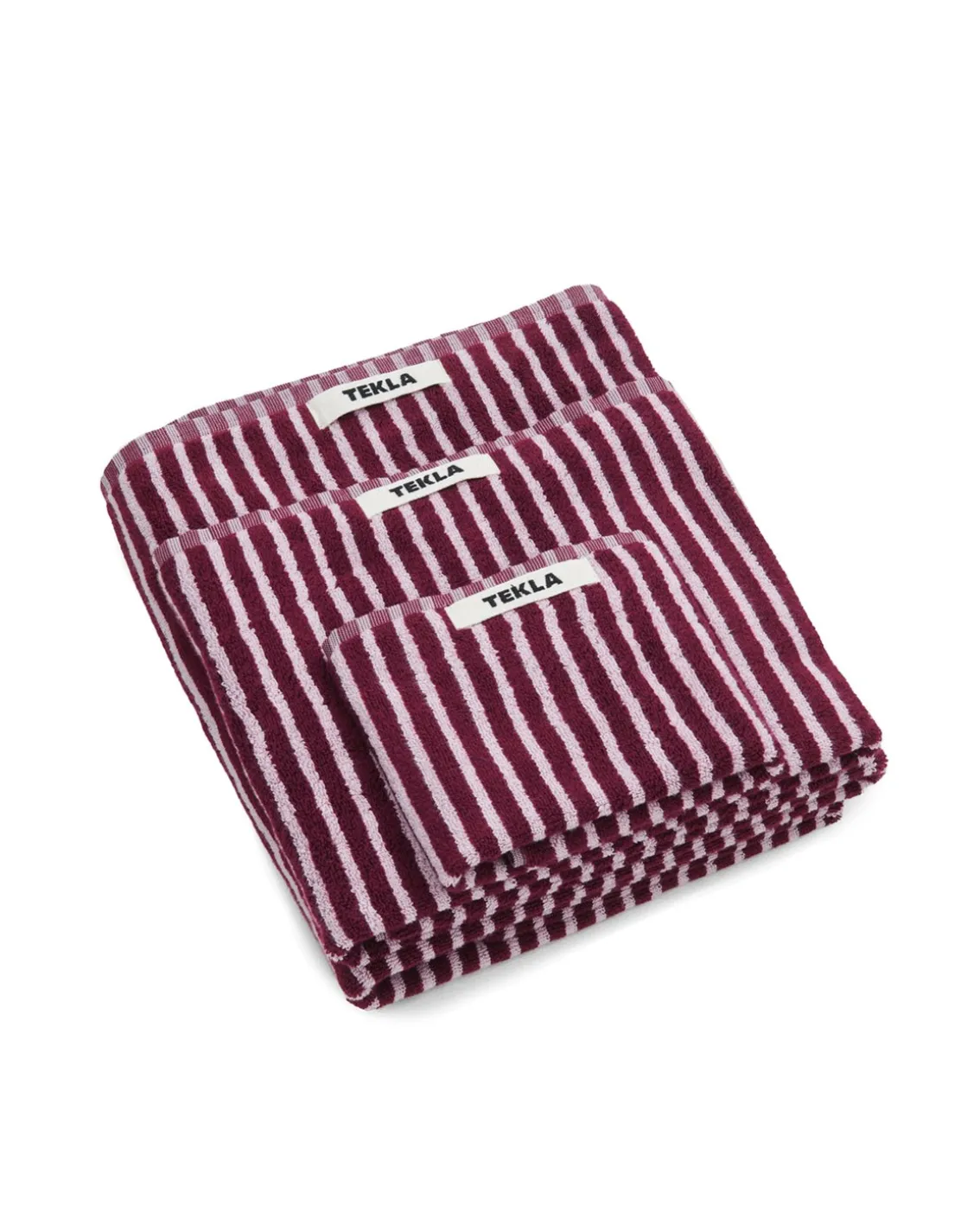 Tekla Terry Towel Red and Rose