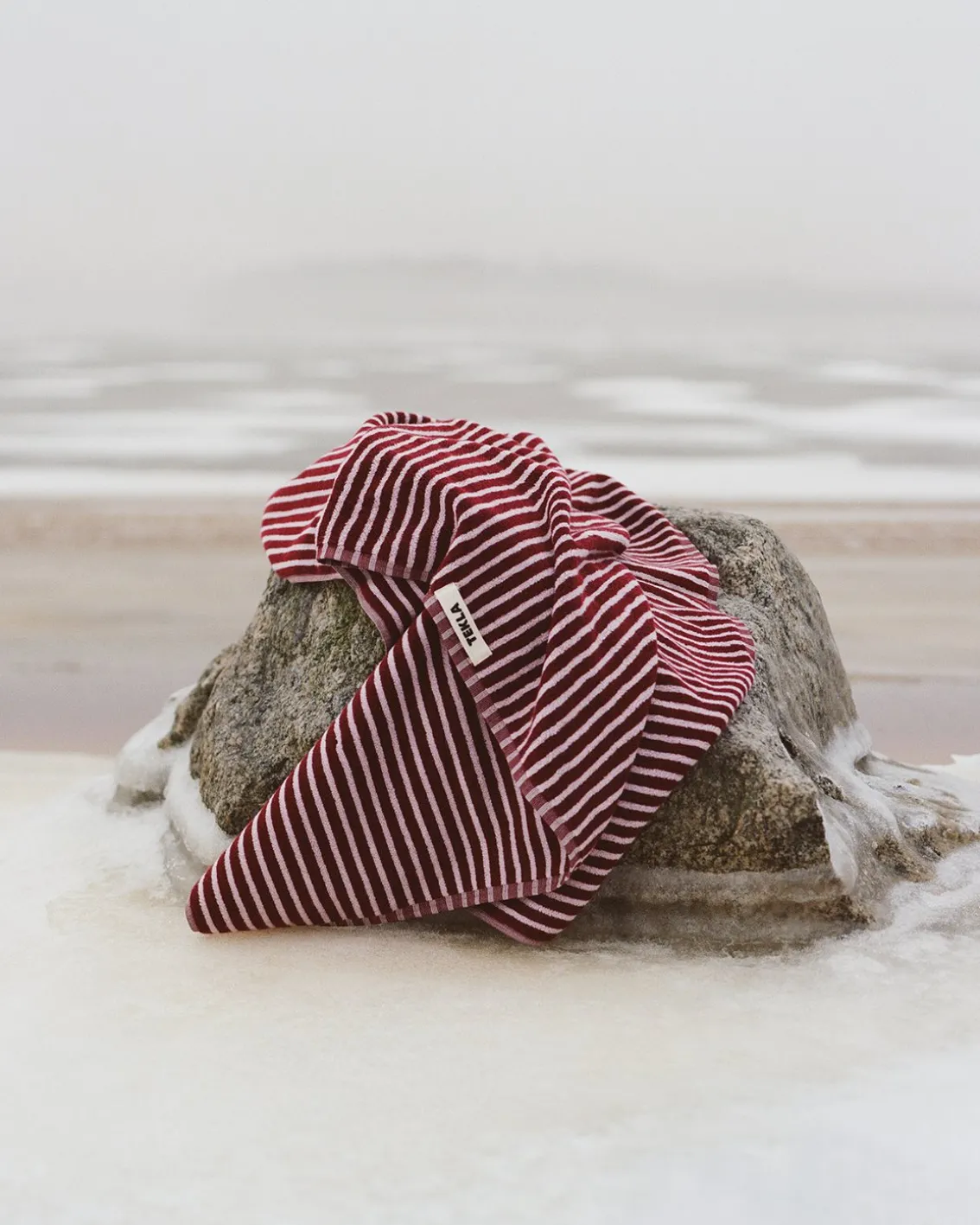 Tekla Terry Towel Red and Rose