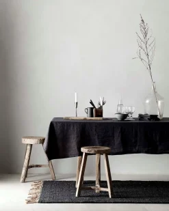 Tell me More Hemp Rug Black
