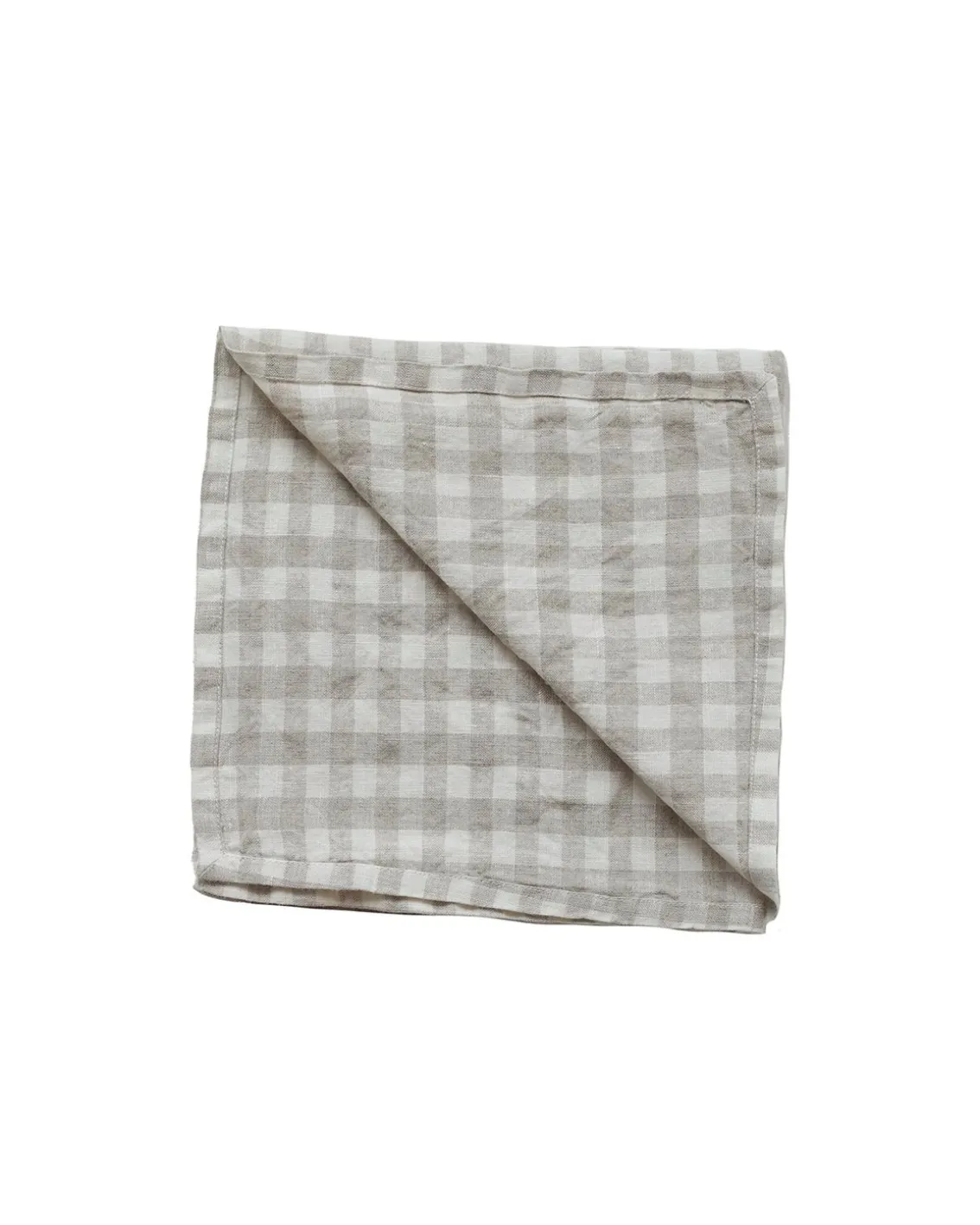 Tell me More Kitchen Towel Linen Gingham Natural