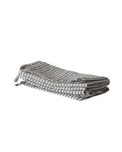 Tell me More Kitchen Towel Linen Grey/White