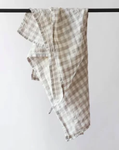 Tell me More Kitchen Towel Linen Gingham Natural