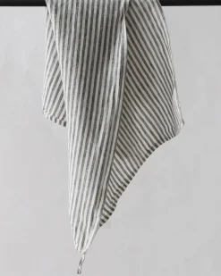 Tell me More Kitchen Towel Linen Grey/White