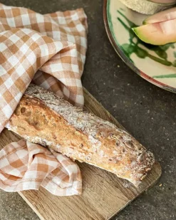 Tell me More Kitchen Towel Linen Gingham Biscut