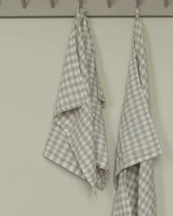 Tell me More Kitchen Towel Linen Gingham Natural