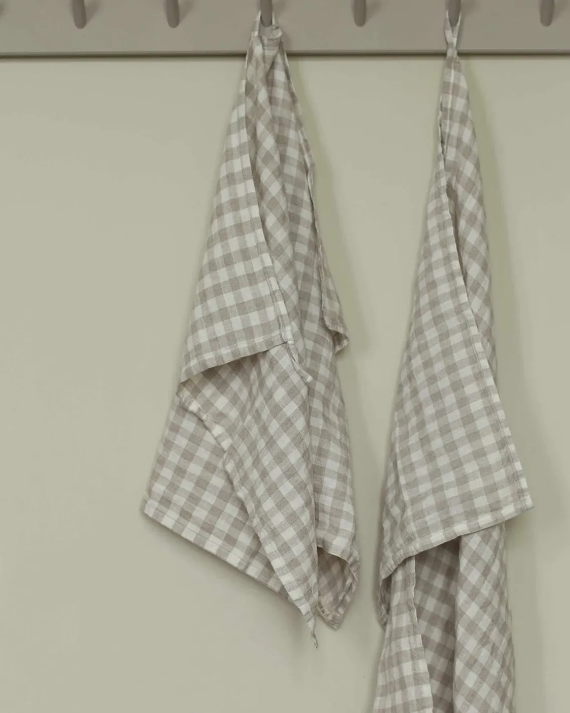 Tell me More Kitchen Towel Linen Gingham Natural