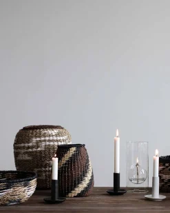 Tell me More Lou Candle Holder Dark Grey