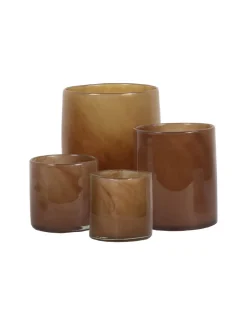 Tell me More Lyric Candle Holder Brown