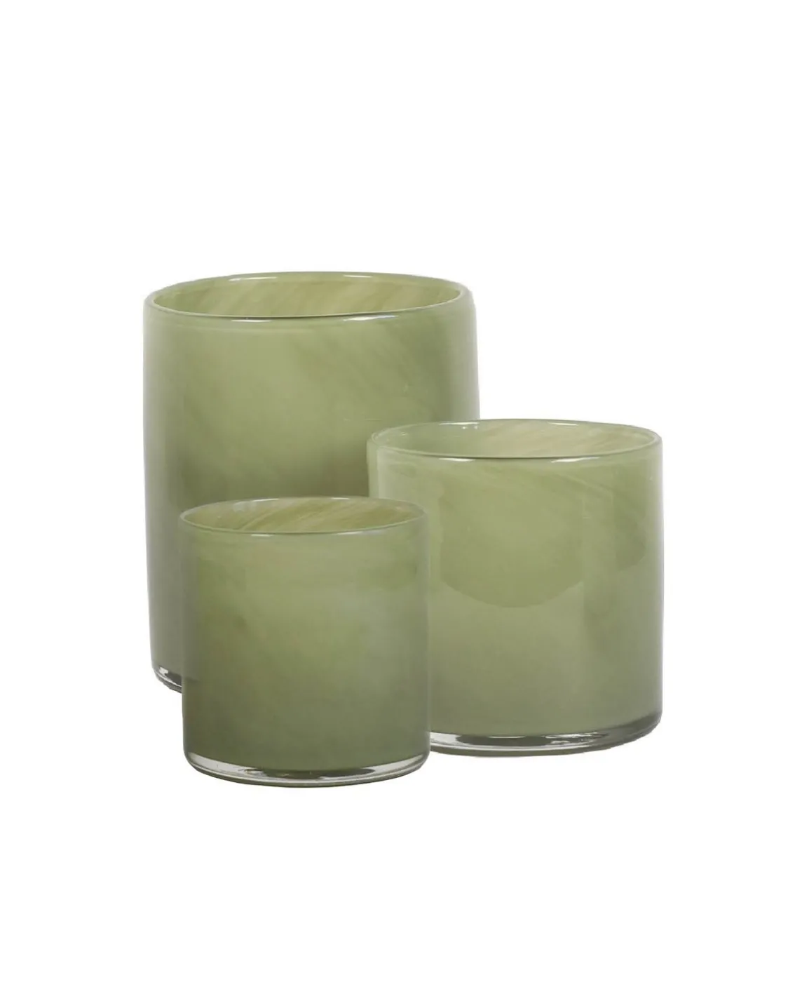 Tell me More Lyric Candle Holder Olive Green