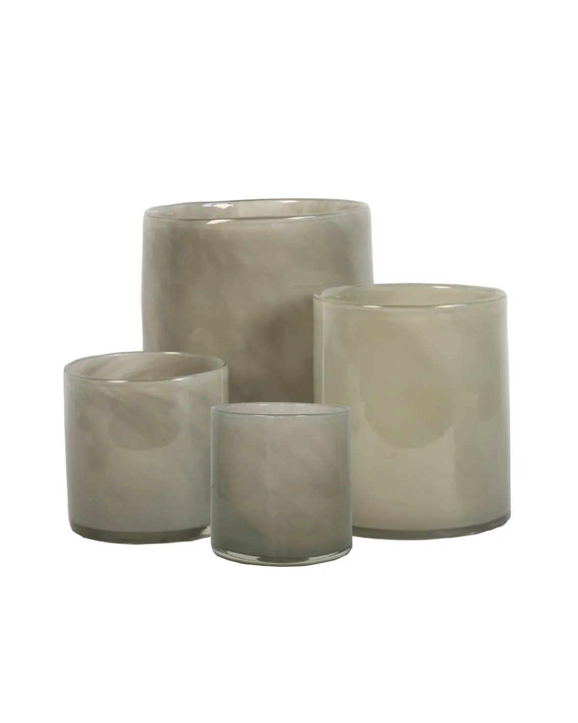 Tell me More Lyric Candle Holder Warm Grey