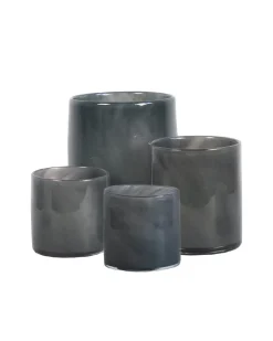 Tell me More Lyric Candle Holder Dark Grey